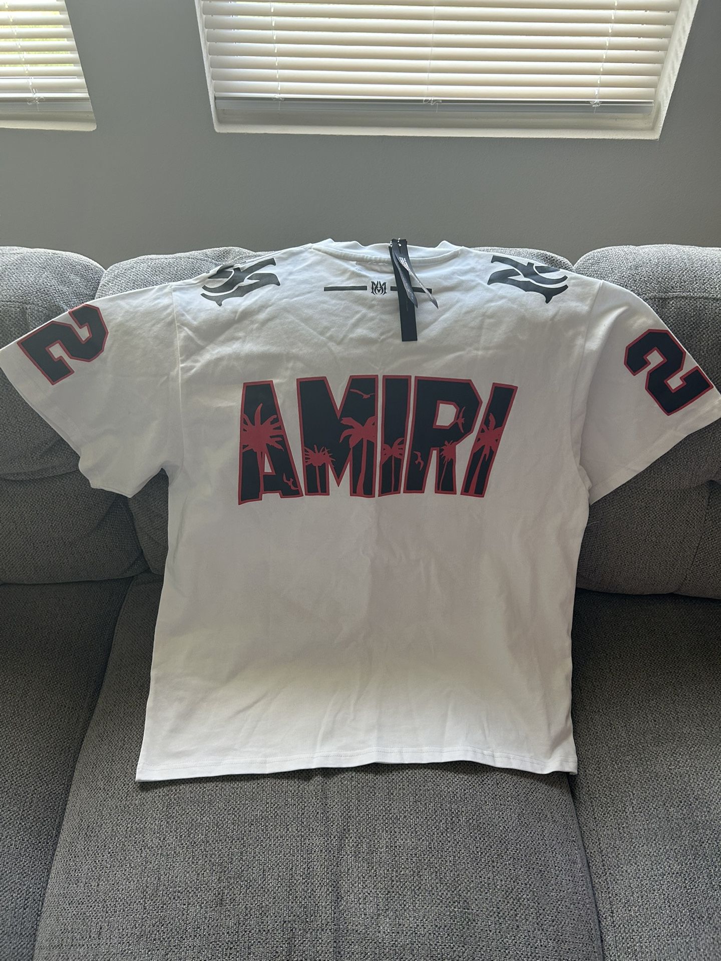 WHITE AMIRI DESIGNER T-SHIRT