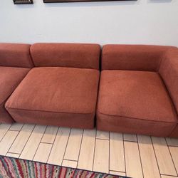 Orange 8’ Sofa