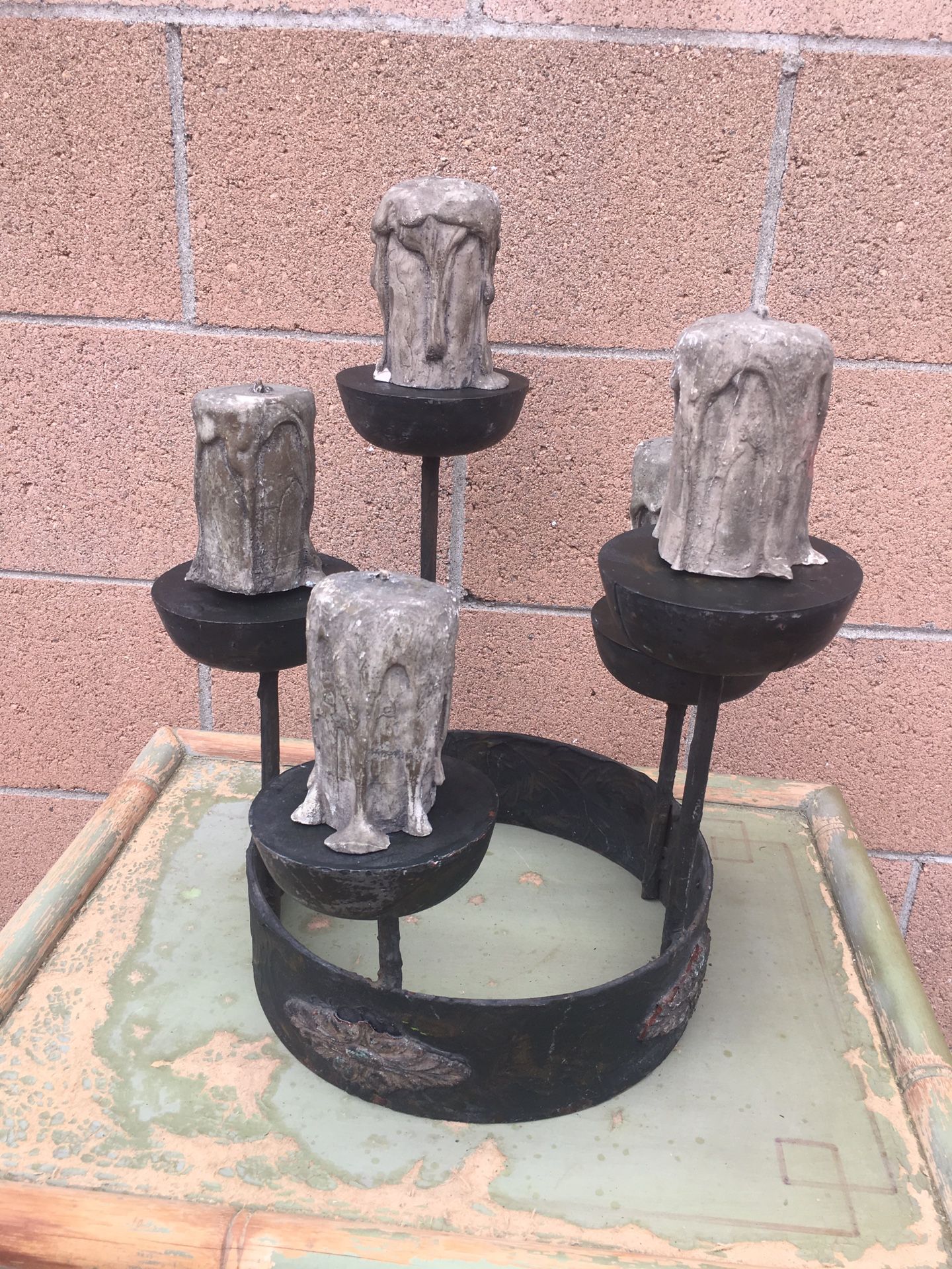 Very Cool Vintage Spanish Gothic Iron Candelabra