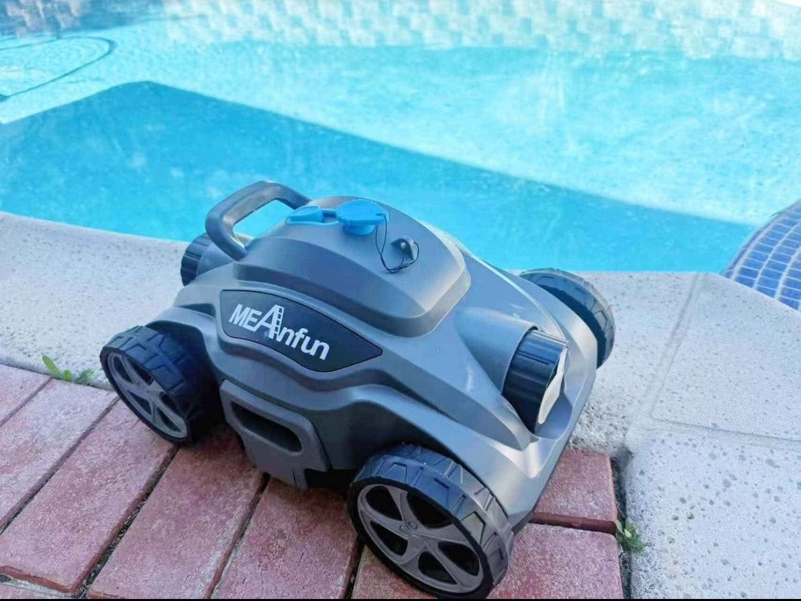 Cordless Robotic Pool Vacuum Cleaner, Last 110 Mins /5800mAhbattery Above Ground and Inground