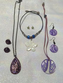 3 Sets Of Necklaces And Earrings.