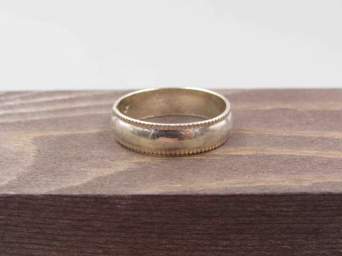 Size 9 Sterling Silver Stylish Plain Band Ring Vintage Statement Engagement Wedding Promise Anniversary Bridal Cocktail Friendship