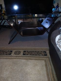 Tv And Glass Table Wood  Best Offers