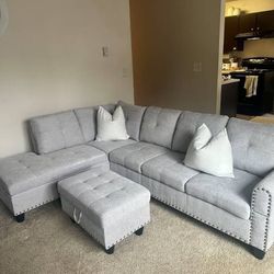 For Sale - Sectional Sofa with Ottoman and Cup Holders!!! Ask for Price!!! Preguntar Por Precio 