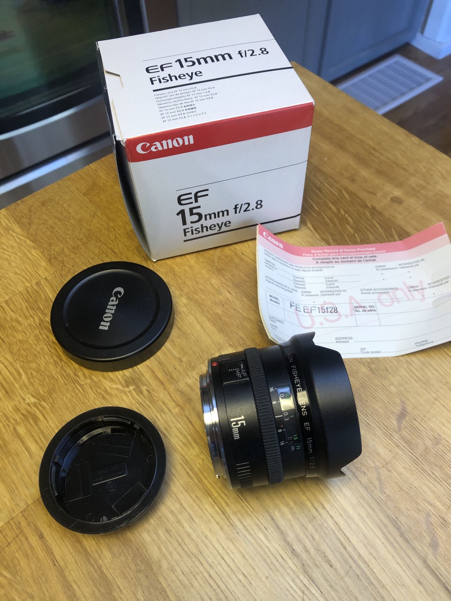 Canon 15mm f2.8 fisheye lens