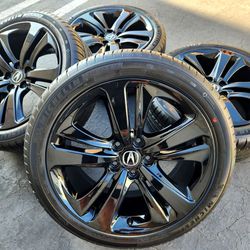 19” Acura TLX 2021-2024 Gloss Black OEM wheels and tires 