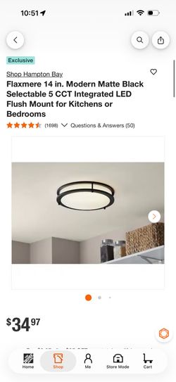 Flush mount for kitchens or bedrooms