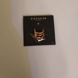 Coach 3 Part Ring Sz 6 Nwt