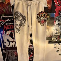Ed Hardy Skull Eagle & Tiger Sweatpants 