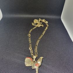 Cadena De Oro Laminado Bonita Medalla 