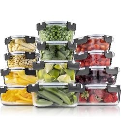 24 Piece Meal Prep Set With Lids