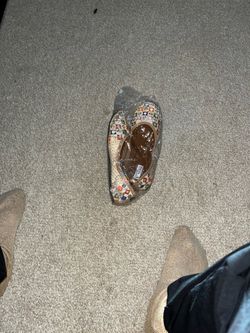 Both gather bridal dress and shoes