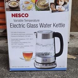 NESCO ELECTRIC GLASS WATER KETTLE  BRAND NEW $30 FIRM PRICE 