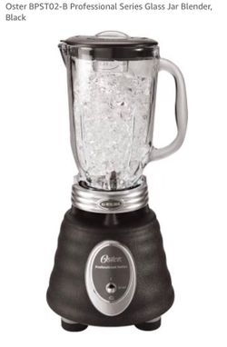 NEW OSTER PROFESSIONAL SERIES GLASS JAR BLENDER STAINLESS STEEL BLACK