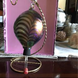 Super Beautiful Art Glass Blown Hummingbird Feeder