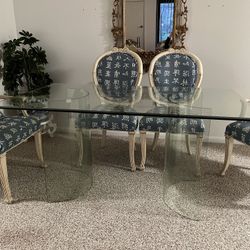 All Glass Dining Table 