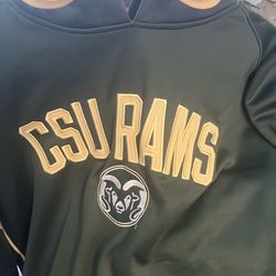 Colorado State Hoodie-Discontinued model-Size -LARGE.  HEAVY QUALITY EMBROIDERED
