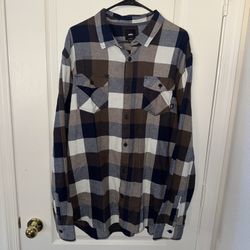 Vans Men’s Slim Fit Long Sleeve Flannel Shirt