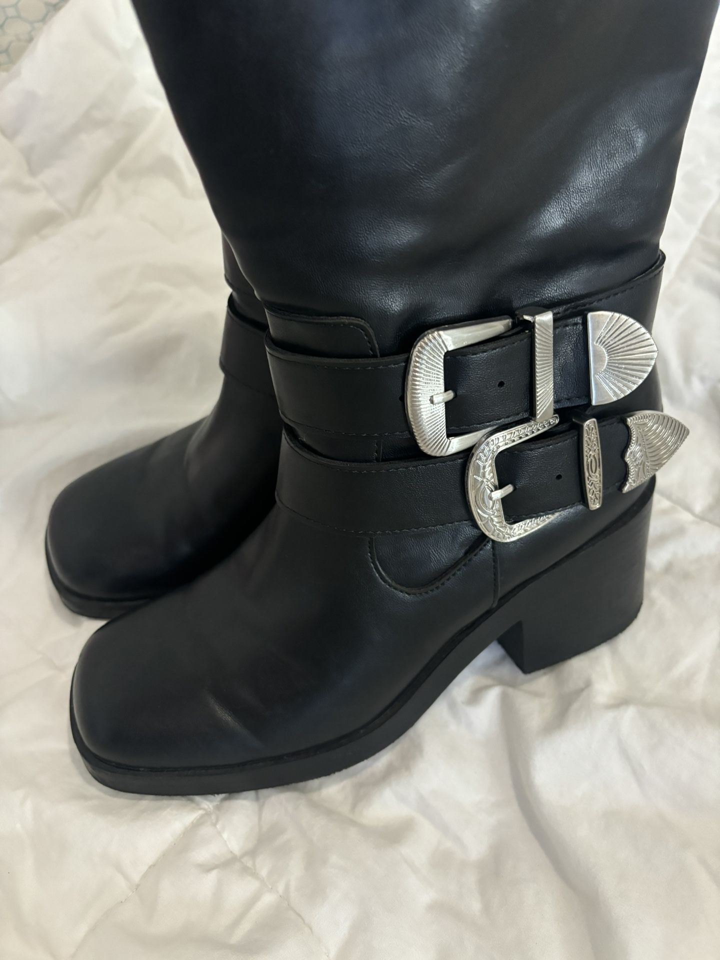 Black Knee High Boots