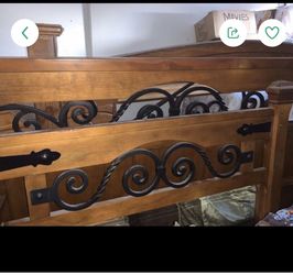 Wooden bed frame & Memory Foam Mattress