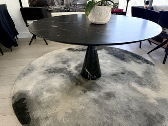 Kreoo Torre Maxi Nero Marquina Marble Dining Table – Made in Italy
