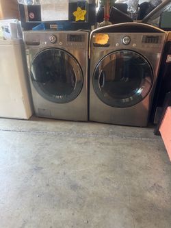 Set front load Steam LG stainless steel gas