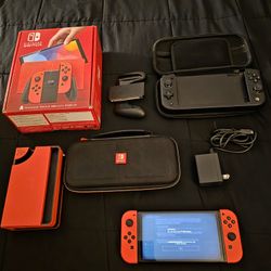 Red Mario Switch OLED, plus accessories! $175