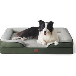 Bedsure Orthopedic Dog Bed for Large Dogs - Big Washable Dog Sofa Beds Large, Supportive Foam Pet Couch Bed with Removable Washable Cover, Waterproof 