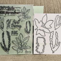 Pretty 15pc Rosemary & Thyme Stamps & Dies
