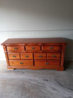 Heavy wooden dresser
