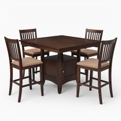 Kitchen Table + Chairs (Set with Leaf Extension)