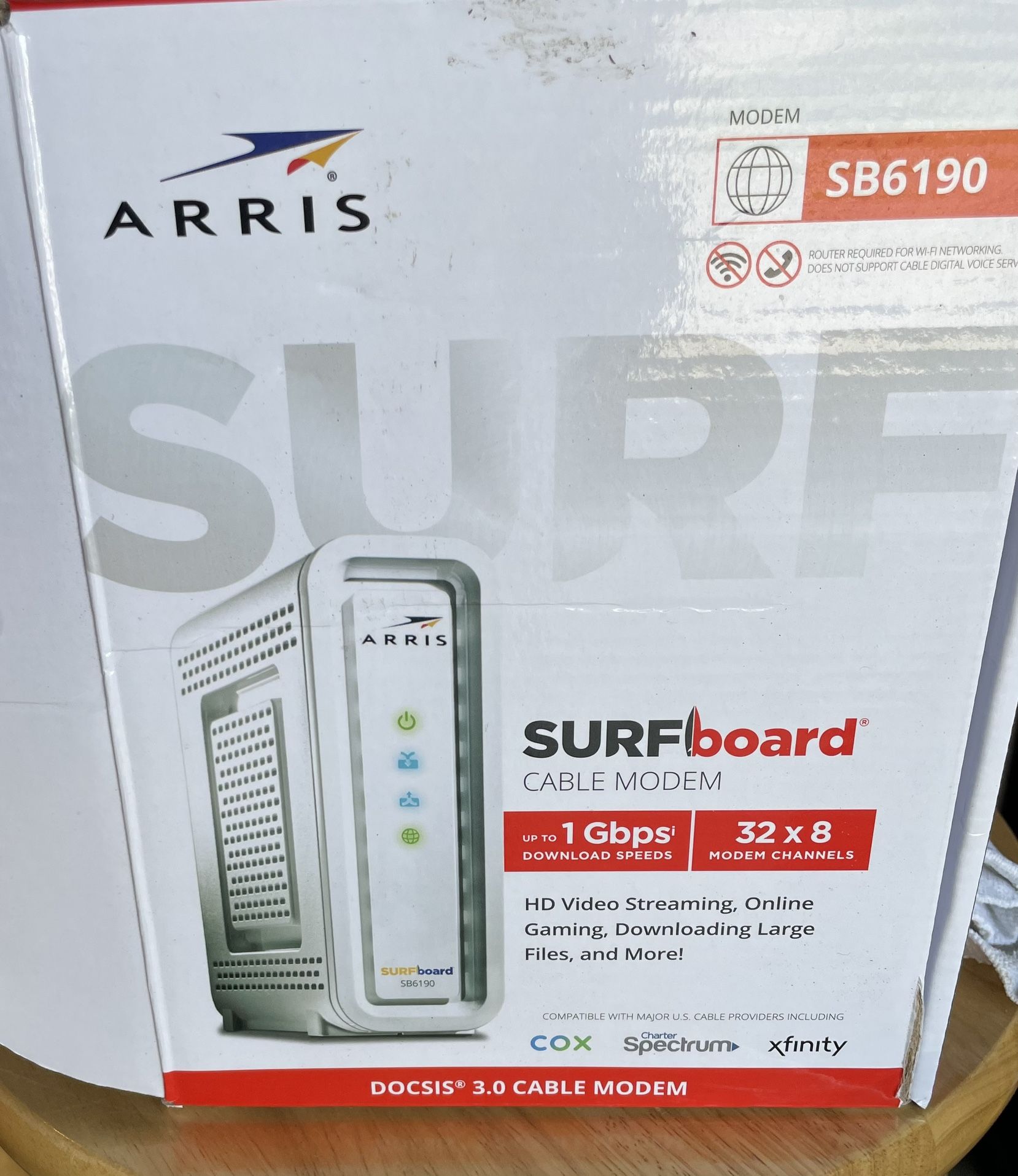 3.0’CABLE MODEM NEW SURF BOARD 