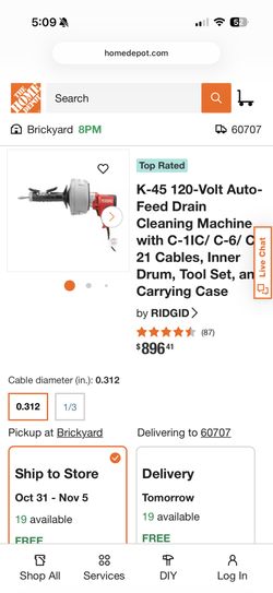 Ridgid K-45 Snake