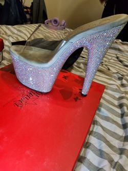 Glitter Diamond Stripper Heals Clear Purple Pink Glitter