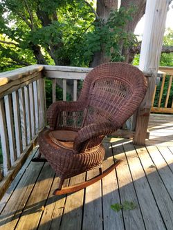 Old wicker chair