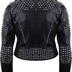 Studded Black Leather Jacket