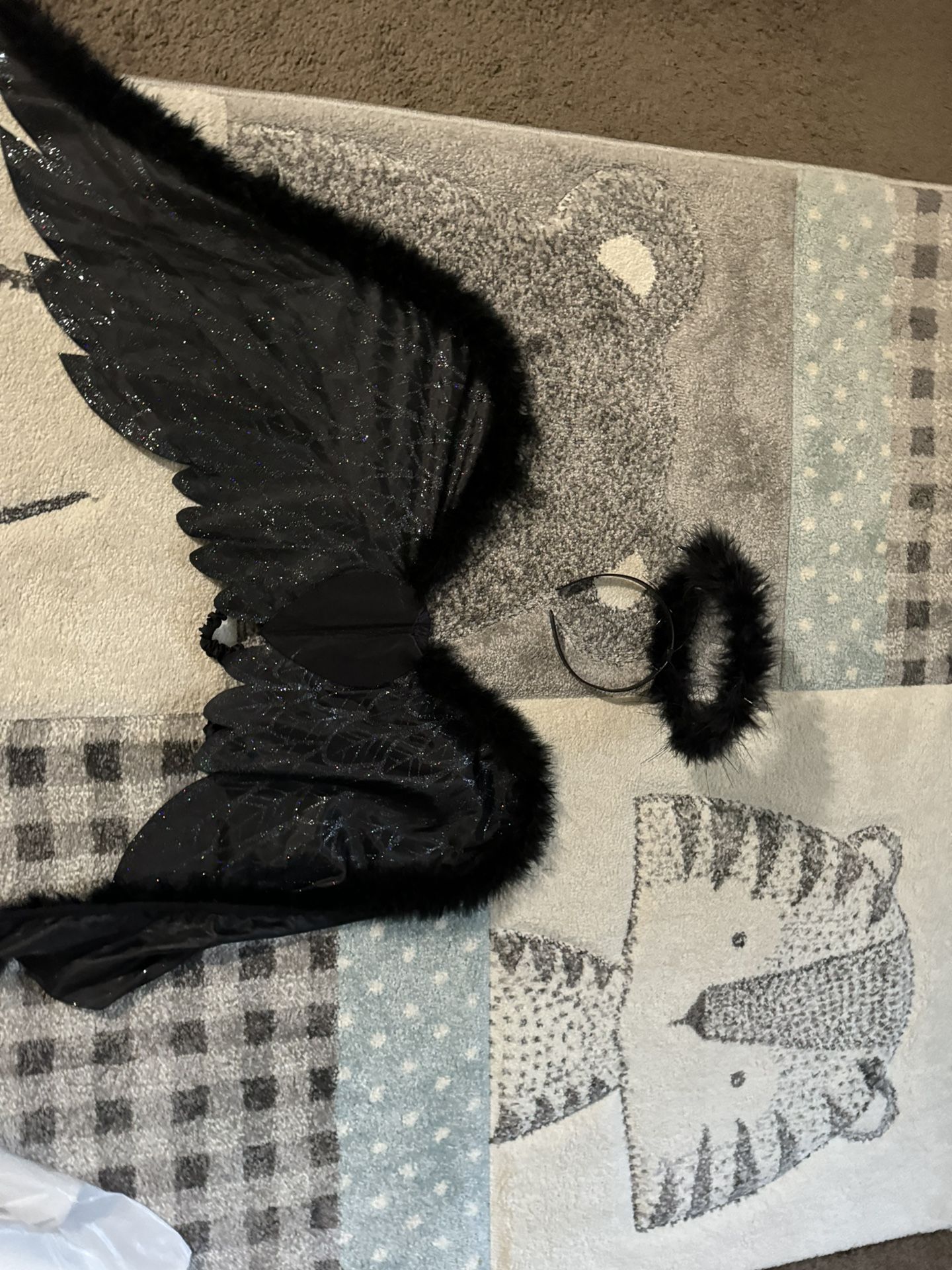Black Halo Angel And Black Wings