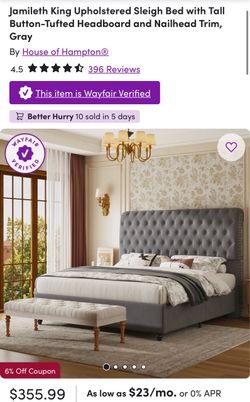 Wayfair grey king size frame