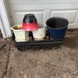 Four planters for the deck and four pots