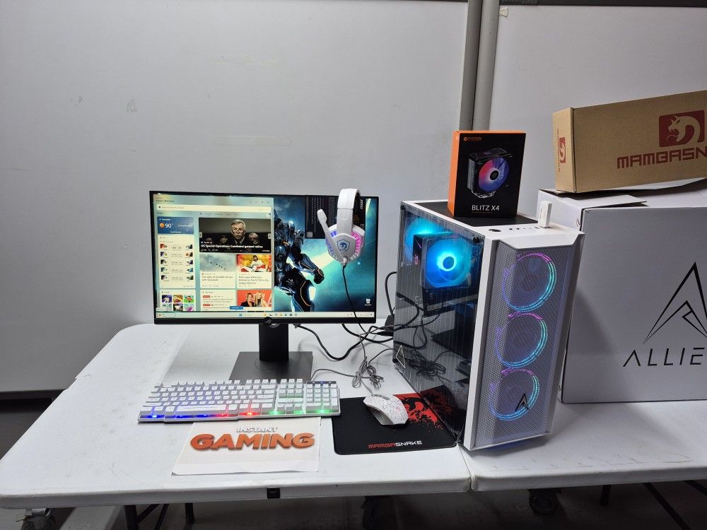 Super COMBO New ALLIED Gaming Computer Setup Wi-Fi +Windows 11 +80 Games
