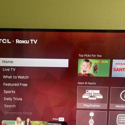 TCL Roku 4k HDR 55”