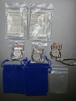 3 Bicentennial Coin Keychains With COA