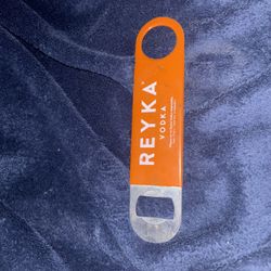 Reyka Vodka Bartender Bottle Opener Orange rubber handle