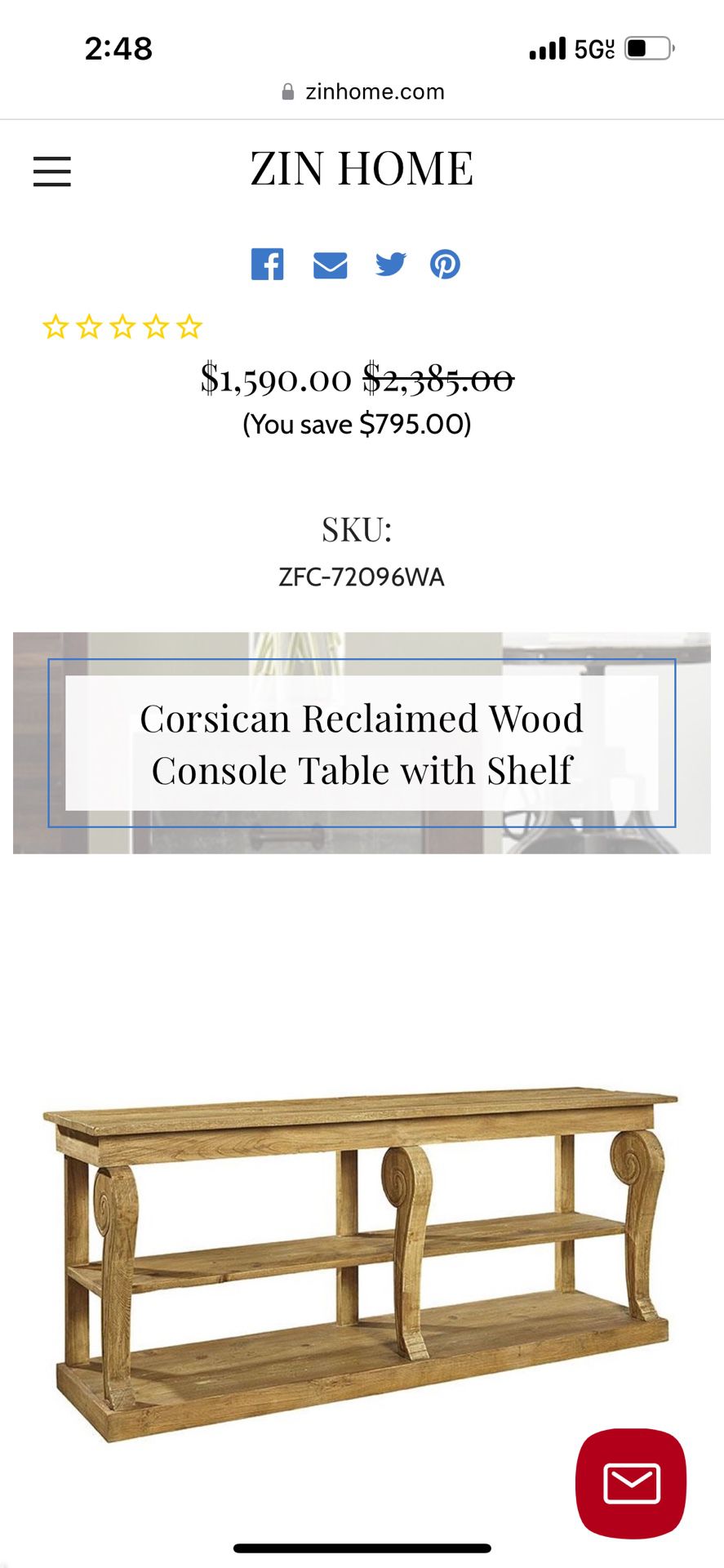 Corsican Console Table