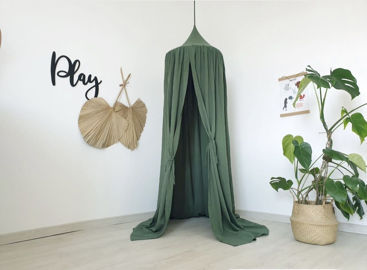 Gorgeous Green Muslin Canopy
