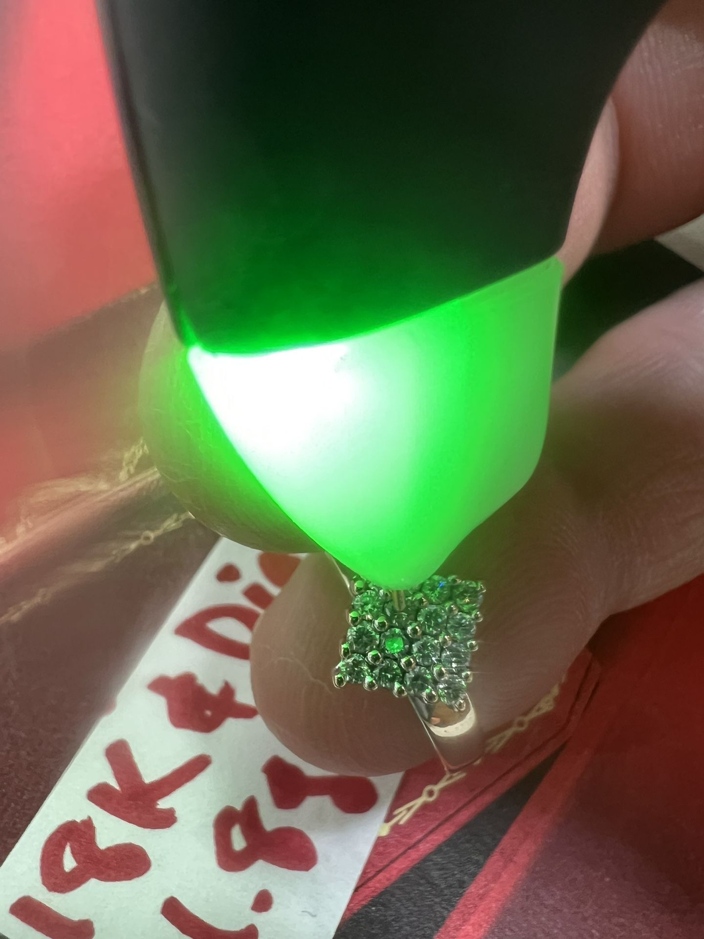 18K Solid White Gold Diamonds π Wedding Ring 4.8Gr Size 8.5