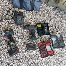 Bosch Impact Drill Combo With Bits Batteries And Bag