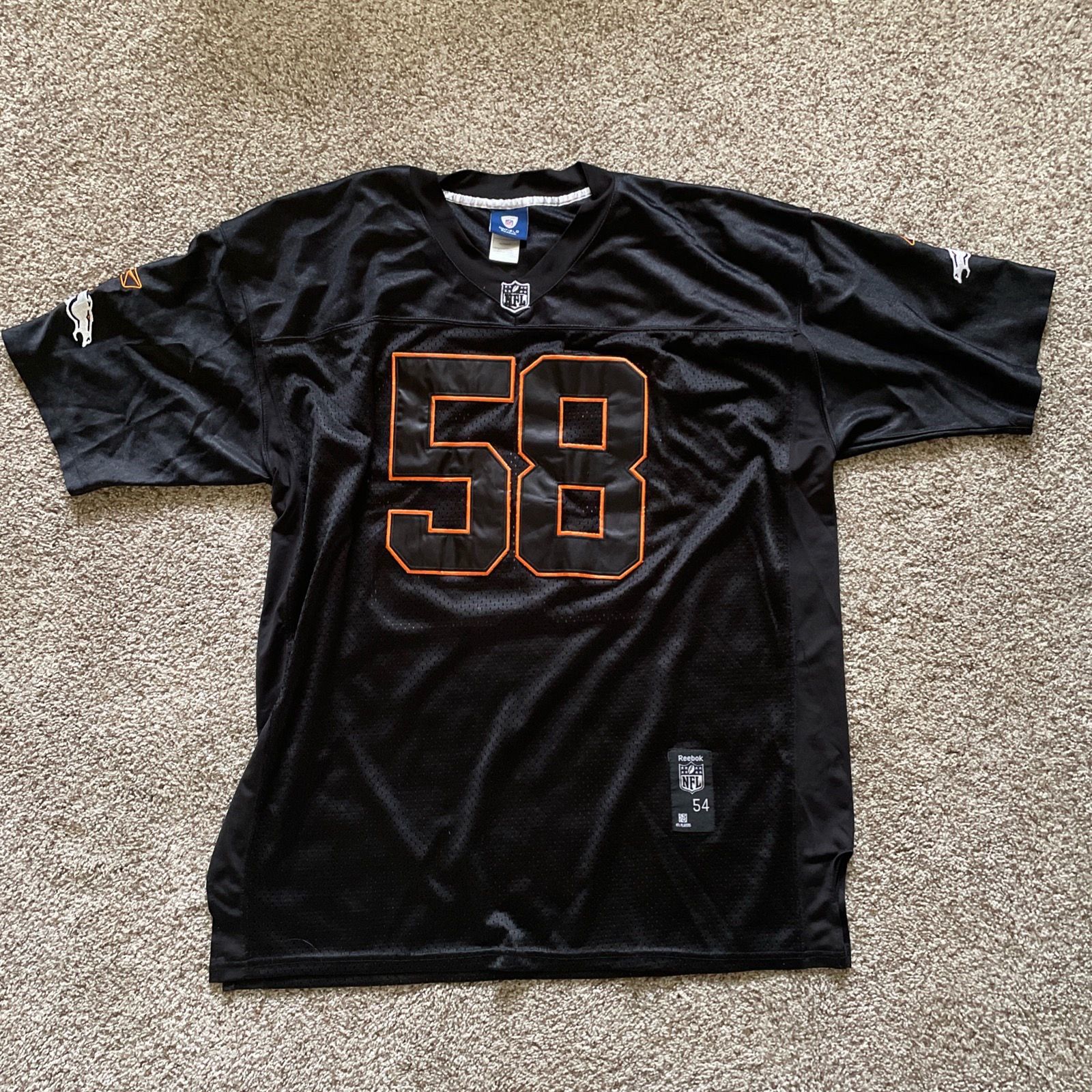 Denver Broncos Jersey Black Men’s Size 54 XXL Von Miller Reebok #58 On Field
