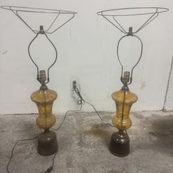 Vintage Glass Table Lamps