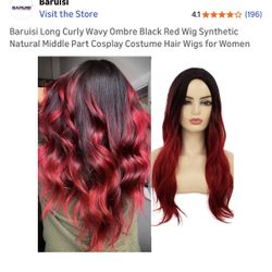 Red Ombré Wig